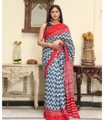  cotton printed   saree with   blouse