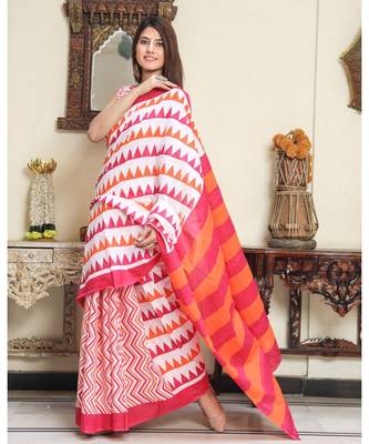  cotton printed   saree with   blouse 2
