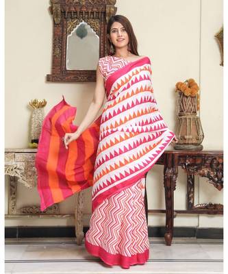  cotton printed   saree with   blouse 3