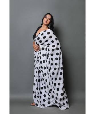  cotton printed   saree with   blouse 2