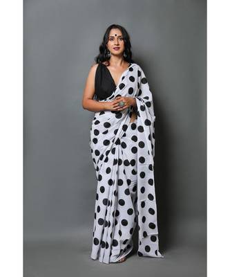  cotton printed   saree with   blouse 3