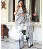  cotton printed   saree with   blouse