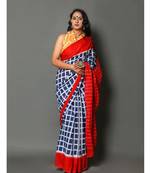  cotton printed   saree with   blouse