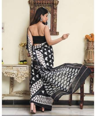  cotton printed   saree with   blouse 4