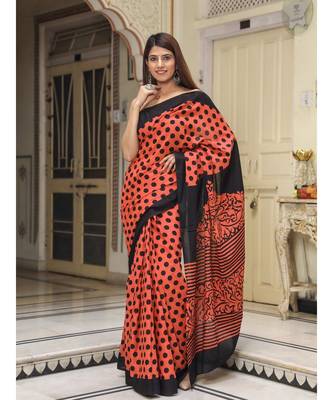  cotton printed   saree with   blouse 3