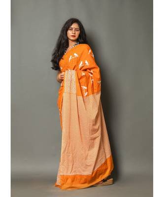  cotton printed   saree with   blouse 4