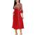 Red Georgette Flared Long Kurti