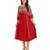 Red Georgette Flared Long Kurti