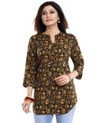 BLACK BEAUTY POLY CREPE SHORT kurti