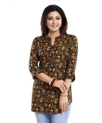 BLACK BEAUTY POLY CREPE SHORT kurti 5
