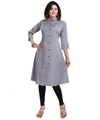Gray Color Midi Style Long Kurti 5