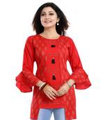 DESIGNER SHORT RED kurti