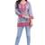 Multicolor printed crepe short-kurtis