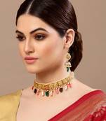 Green pearl necklace-sets