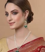 Green pearl necklace-sets