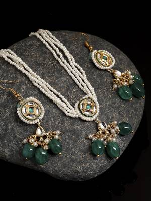 Green pearl necklace-sets 2