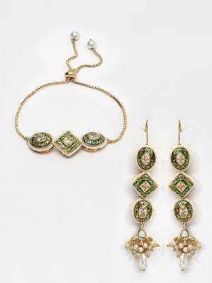 Green pearl necklace-sets 3