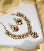 Maroon necklace-sets