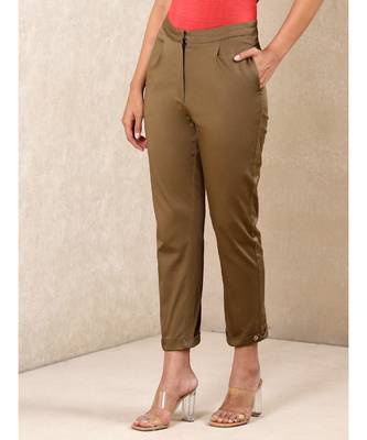 Solid Straight Pants 2