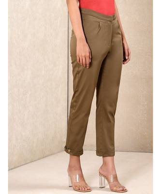 Solid Straight Pants 3