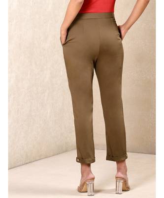 Solid Straight Pants 4