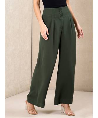 Green Wide-Legged Pants 3