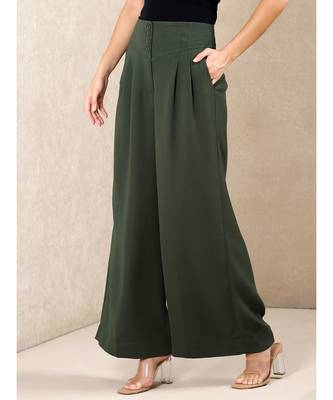 Green Wide-Legged Pants 5