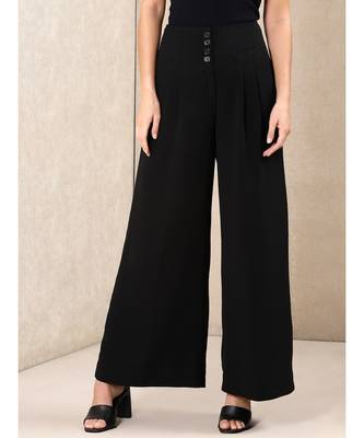 Black Wide-Legged Pants 1