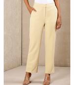 Beige Straight Fit Pants
