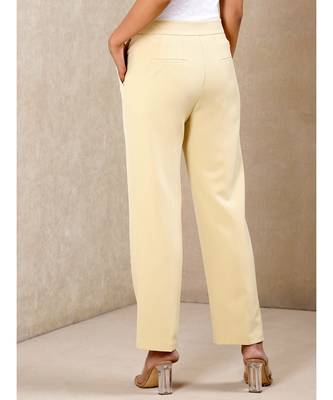 Beige Straight Fit Pants 4