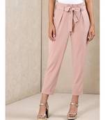 Solid Pants With Waist Tie Up