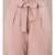Solid Pants With Waist Tie Up