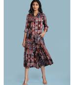 Black Printed Flared Palazzo Pant