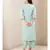 Band Collar Neck 3/4 Sleeves Embroidered Kurta With Pants And Dupatta