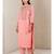 Band Collar Neck 3/4 Sleeves Embroidered Kurta With Pants And Dupatta