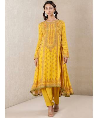 Boat Neck Full Sleeves Kurta With Dhoti Pant 1