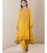 Boat Neck Full Sleeves Kurta With Dhoti Pant