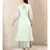 Mint Embroidered Chanderi Kurta With Sharara And Dupatta