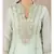 Mint Embroidered Chanderi Kurta With Sharara And Dupatta