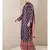 Dark Purple Printed Velvet Kurta With Sharara And Dupatta