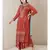 Rust Printed Kurta With Legging And Dupatta
