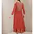 Rust Printed Kurta With Legging And Dupatta