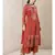 Rust Printed Kurta With Legging And Dupatta