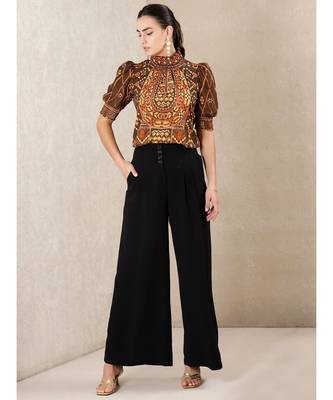 Chocolate Brown Printed Kurti 1