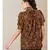 Chocolate Brown Printed Kurti