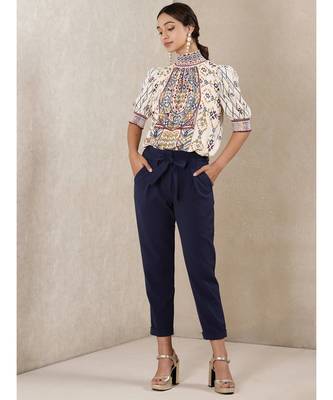 Off White Printed Kurti 1