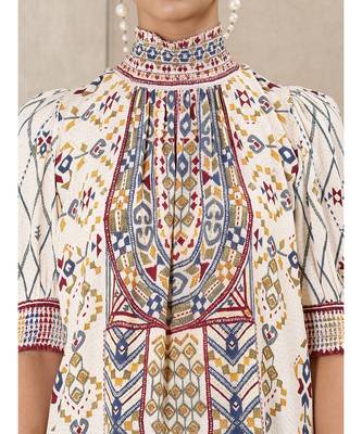 Off White Printed Kurti 5
