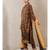 Chocolate Brown Printed Kurta With Pant And Dupatta