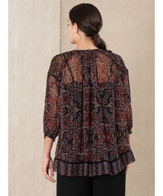 Black Printed Kurti With Camisole 3