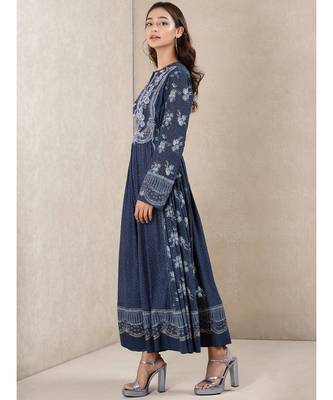 Blue Printed Kurta 2